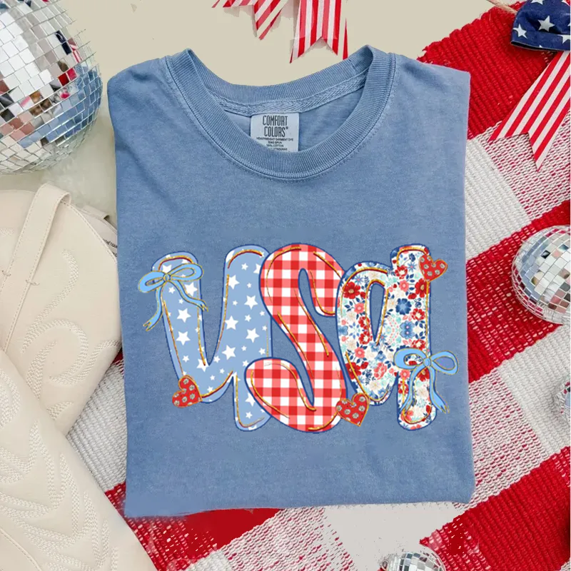 Coquette Floral USA T-shirt