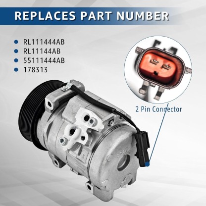 AC Compressor w/Clutch for Dodge Ram 2500 3500 4500 5500 L6 6.7L Diesel 2010-2015 #RL111444AB