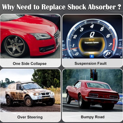 2Pcs Front Left or Right Magnetic Shock Absorber Assy Fit for 2007-2014 Cadillac Escalade Chevrolet Silverado Tahoe Suburban GMC Sierra Yukon with RPO Code Z95 (MagneRide Suspension)