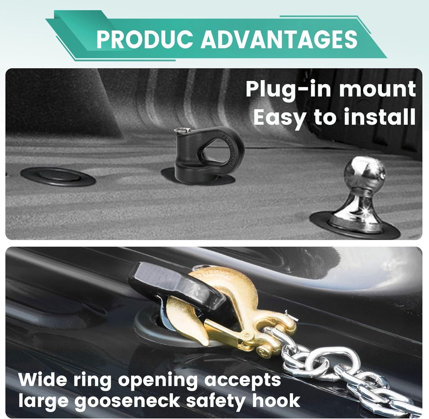 60692 Gooseneck Ball Hitch Kit for Ford F250 F350 F450  2013-2024