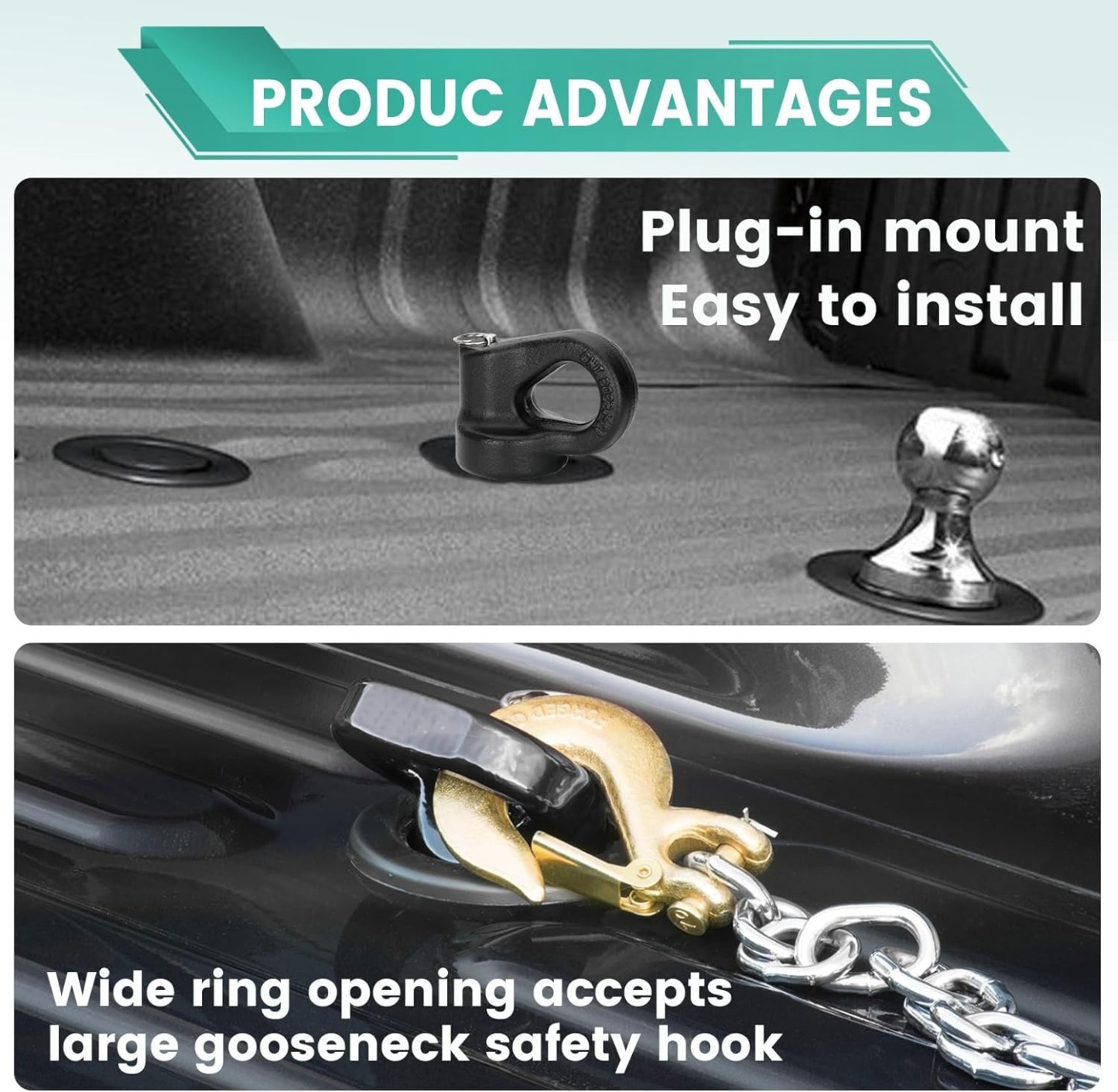 60692 Gooseneck Ball Hitch Kit for Ford F250 F350 F450  2013-2024