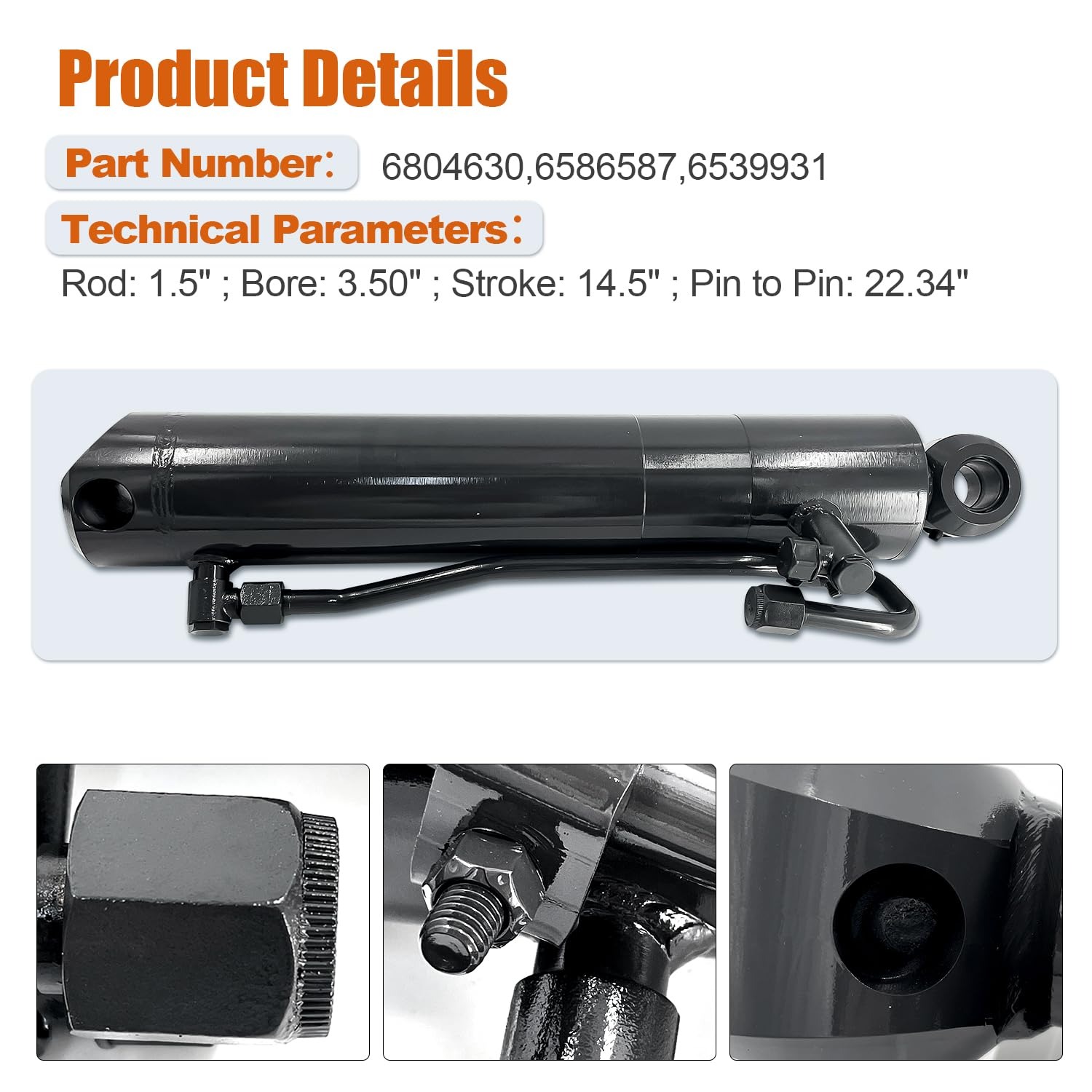 6804630 Hydraulic Tilt Cylinder Cylinder for Bobcat Skid Steer Loaders 753 763 773 7753 S130 T140