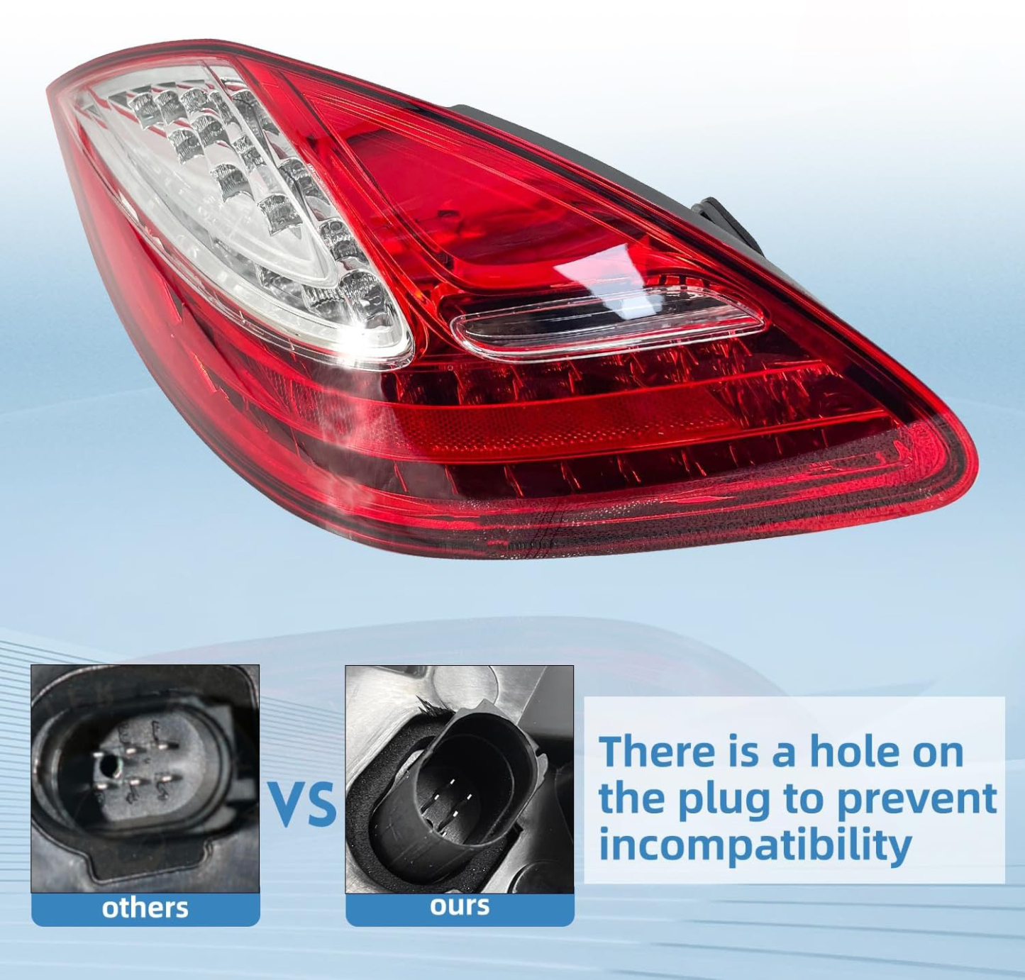 97063141103 Left Driver Side LED Tail Light Assembly Compatible with Porsche 970 2010-2013