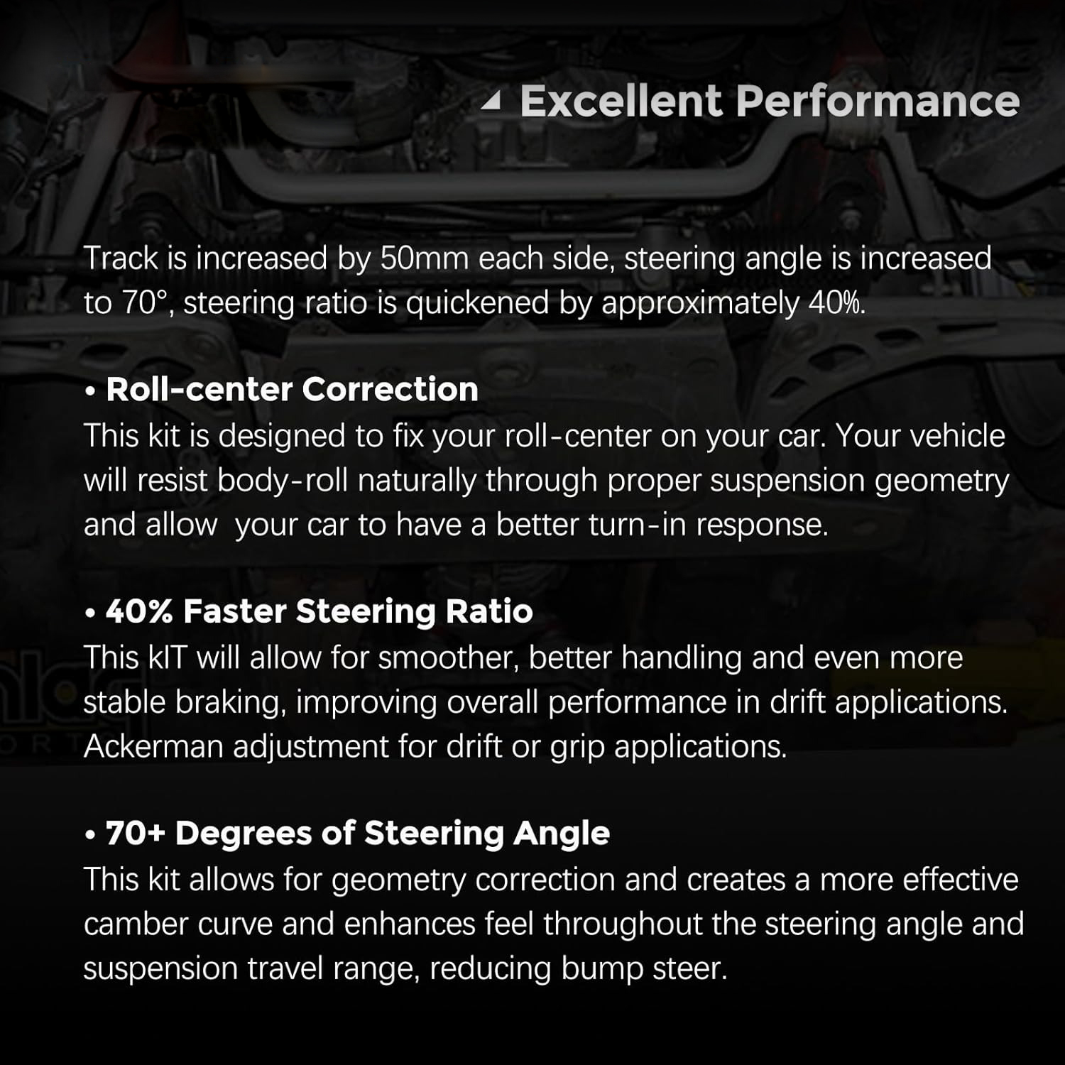 Front Steering Drift Lower Control Arm Wide Angle Kit For BMW E46 Complete Kit