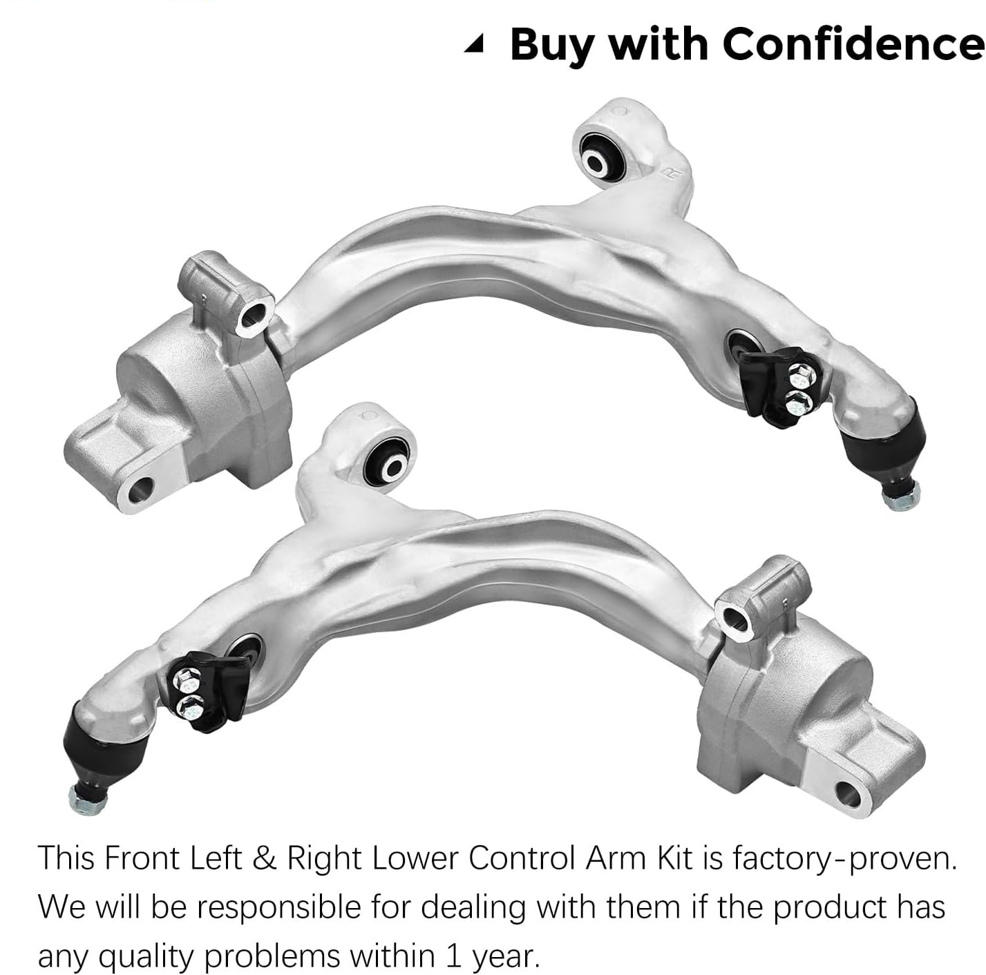 Front Left & Right Lower Control Arm 54501-4GE0B For Infiniti Q50 Q60 2014-20 AWD