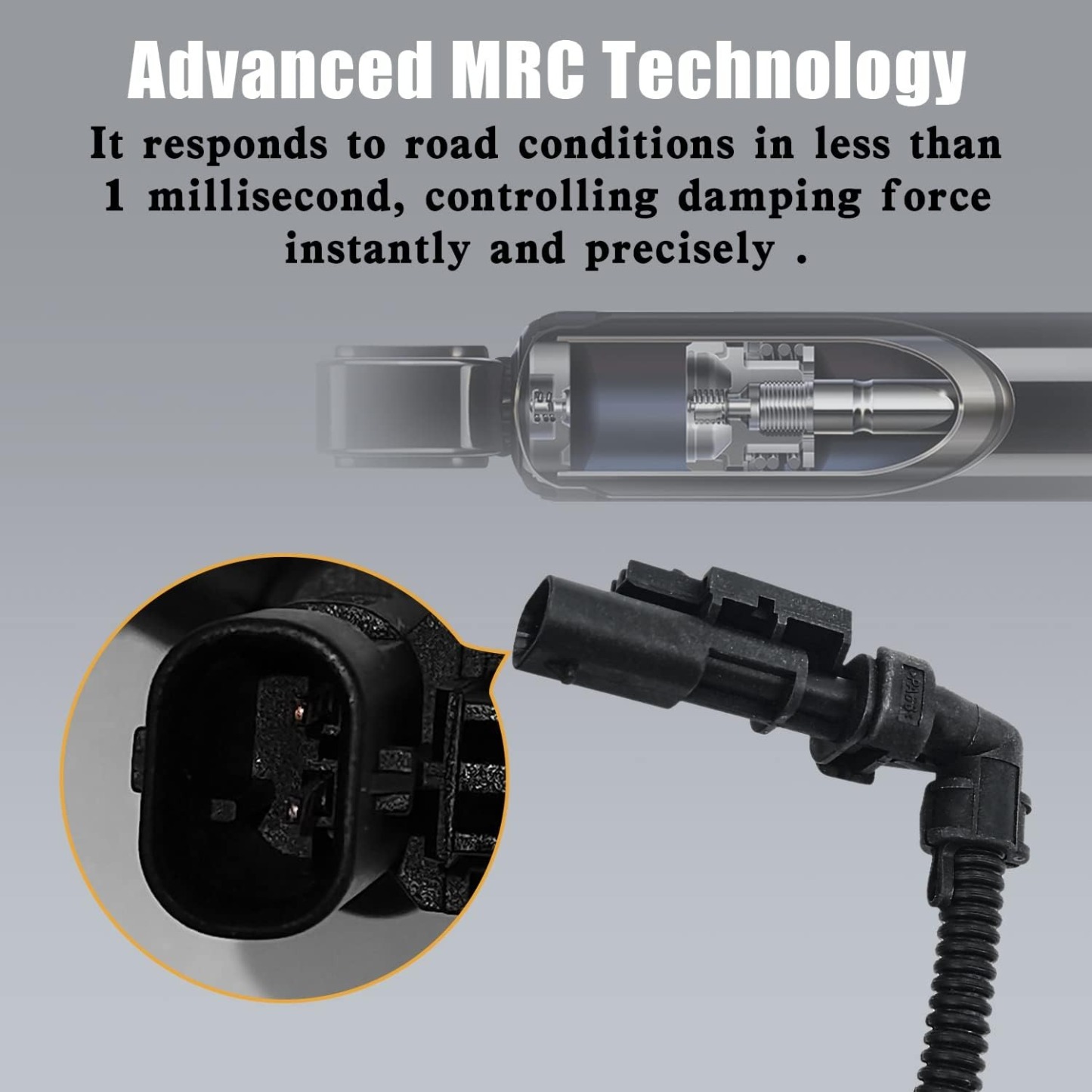  Pair Rear Air Shock Absorber Strut Compatible with 2015-2020 Cadillac Escalade ESV Chevy Tahoe Suburban GMC Yukon XL Part 84176675