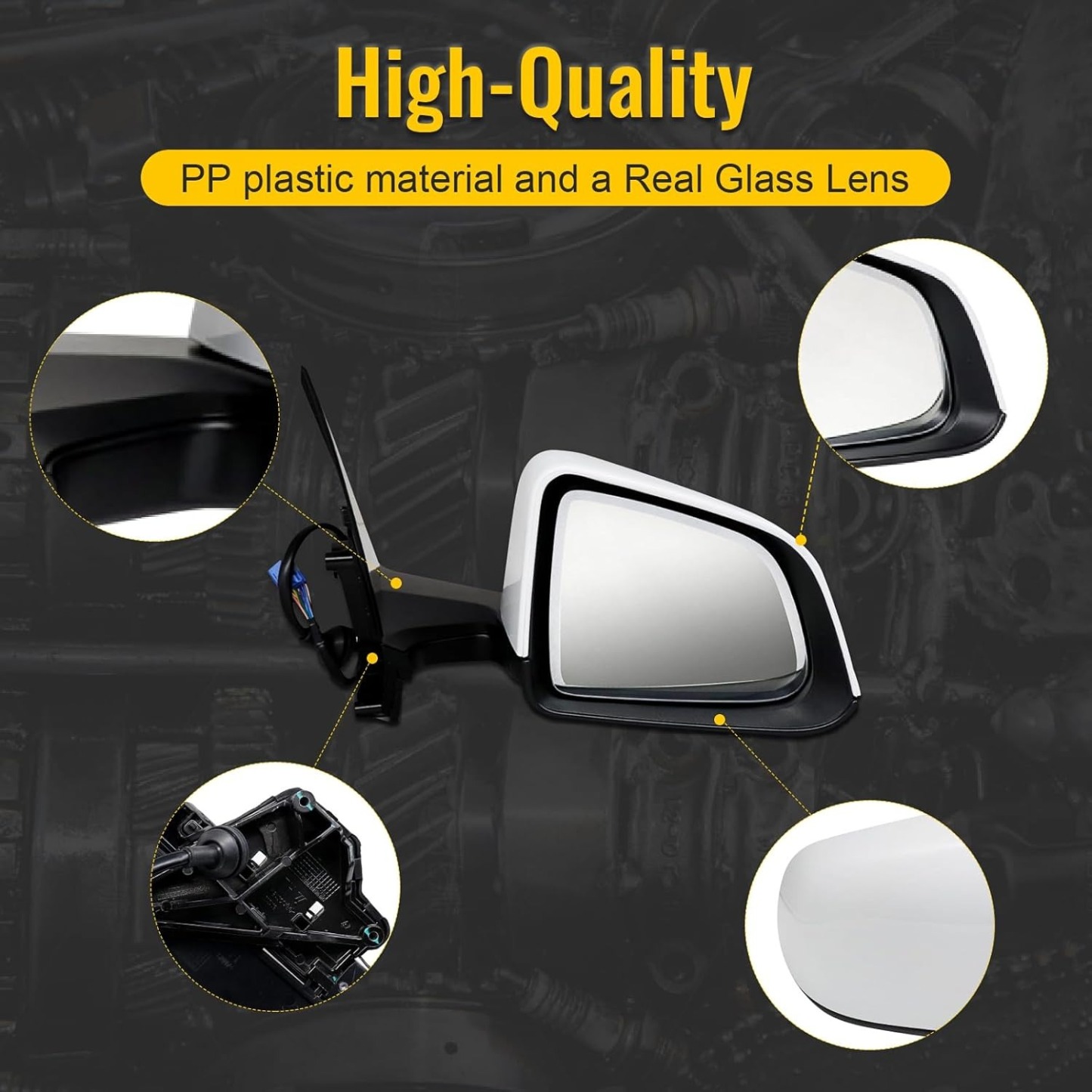 Right Passenger Side Exterior View Mirror Compatible with Tesla Model Y 2020-2023