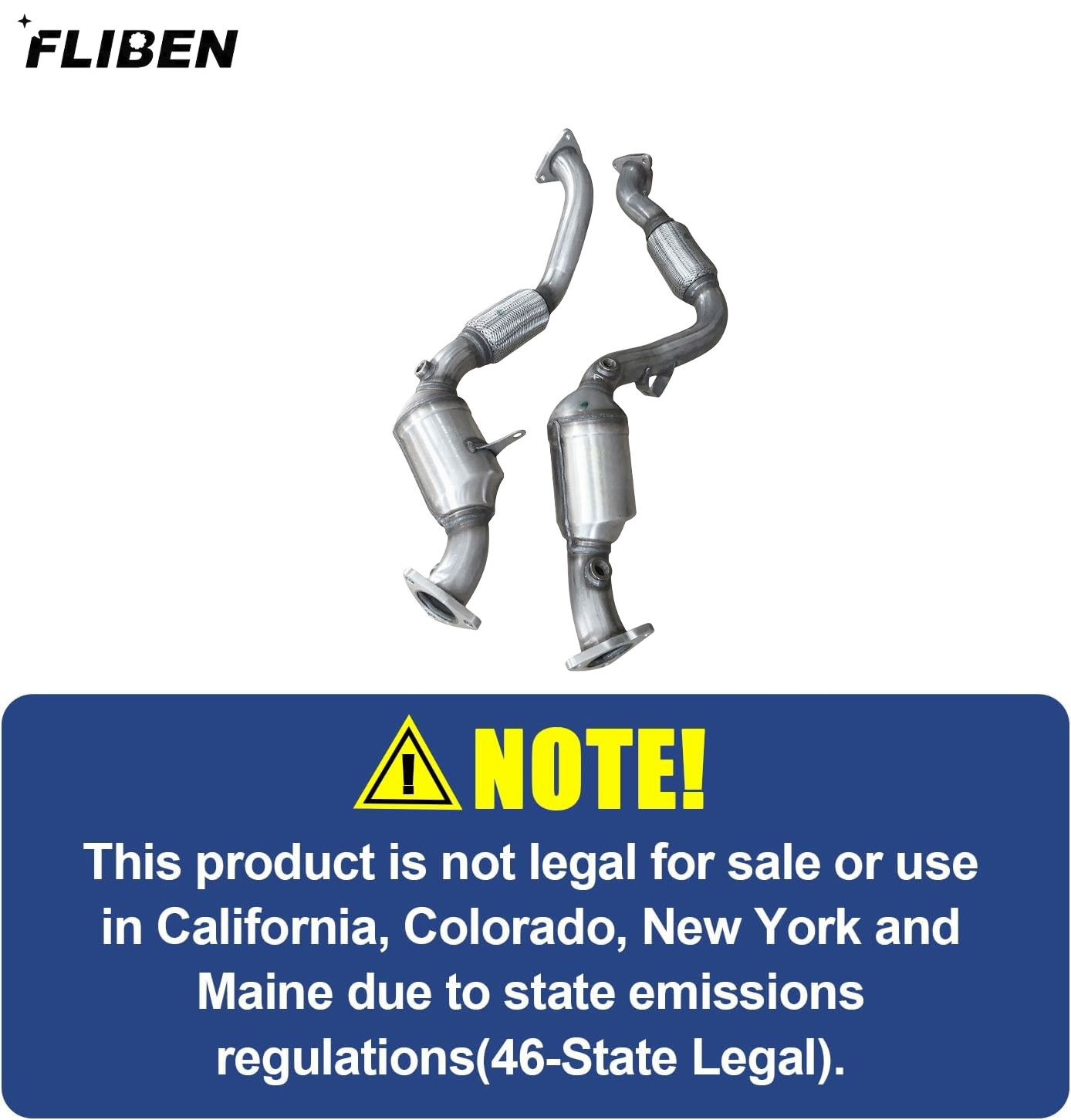 Pair Front Catalytic Converter for 2008-2010  Porsche Cayenne 3.6L V6   #955113034AX