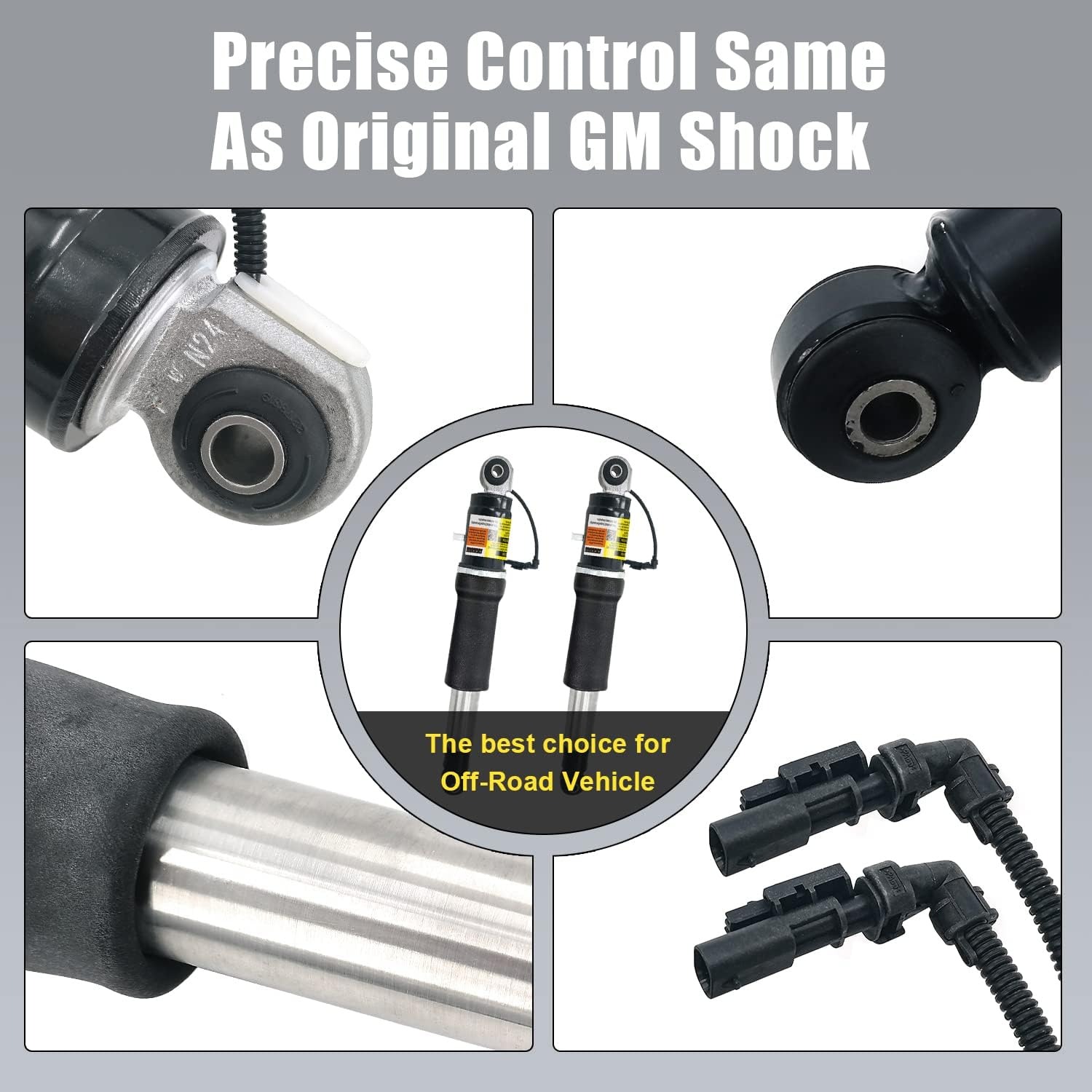  Pair Rear Air Shock Absorber Strut Compatible with 2015-2020 Cadillac Escalade ESV Chevy Tahoe Suburban GMC Yukon XL Part 84176675