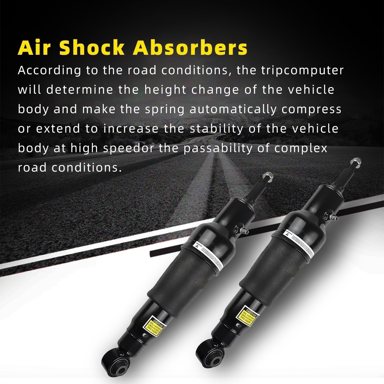 E6210-1LA8A 2 PCS Rear Air Shock Absorber Compatible with Infiniti QX56 2011-2013,QX80 2014-2021