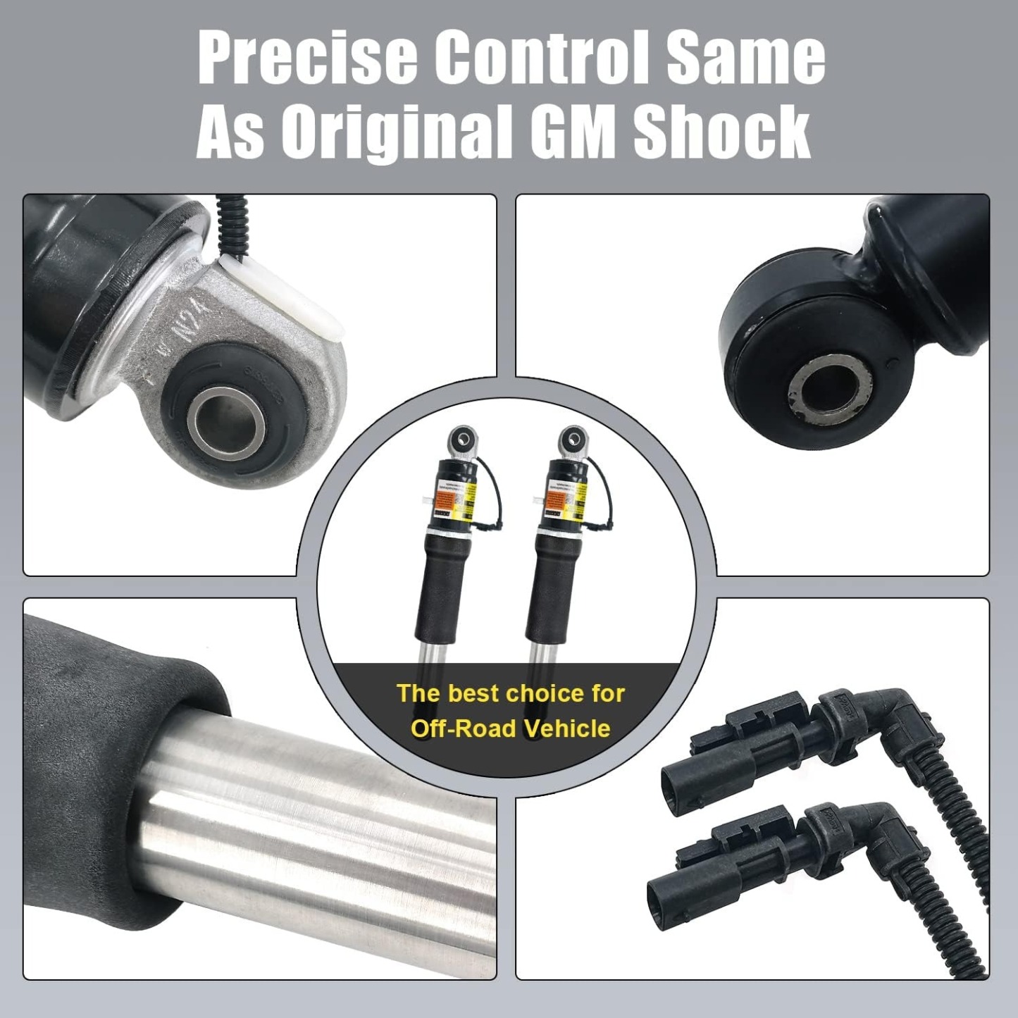  Pair Rear Air Shock Absorber Strut Compatible with 2015-2020 Cadillac Escalade ESV Chevy Tahoe Suburban GMC Yukon XL Part 84176675