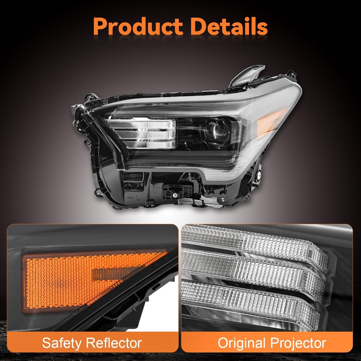 Left Driver Side Led Lamp Headlight Assembly For 2024-2025 Toyota Tacoma TRD