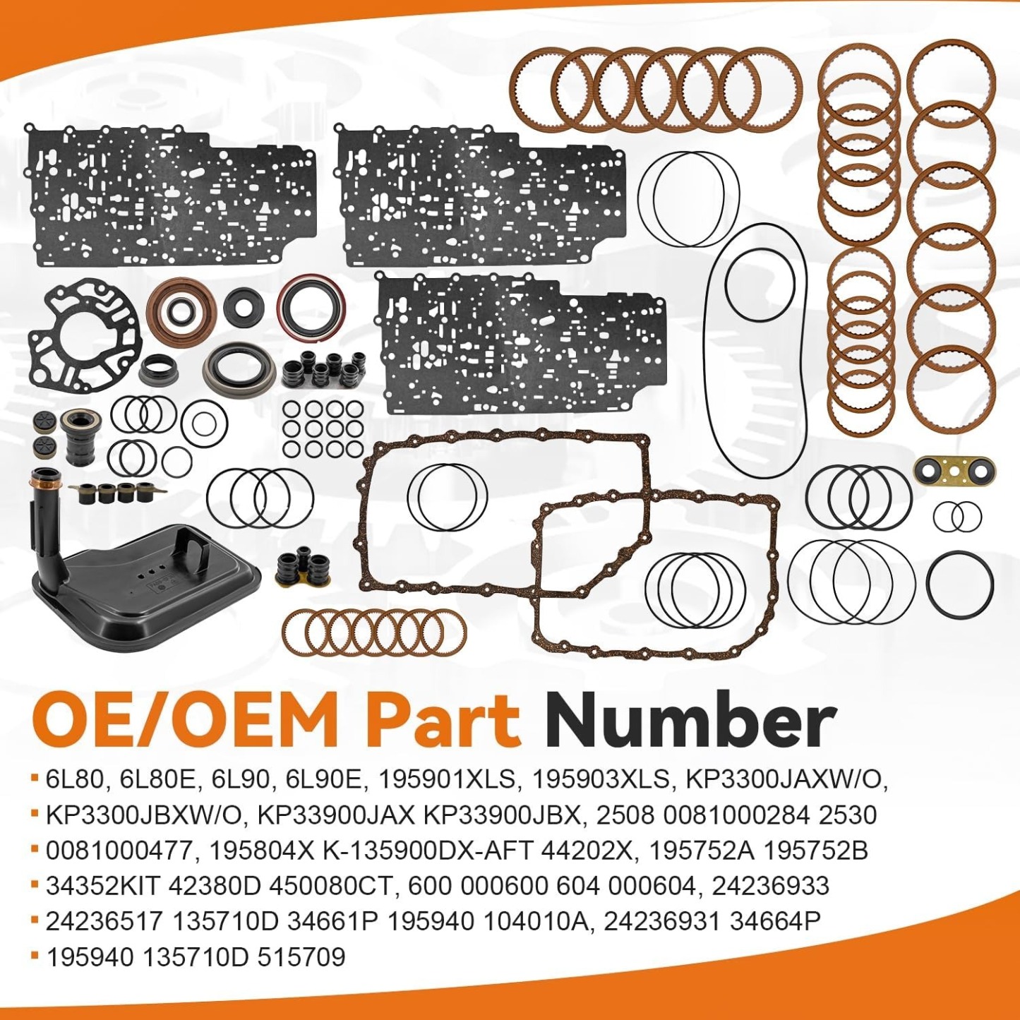Transmission Rebuild Kit with Gaskets Filter Friction for Escalade Chevy Tahoe/Suburban/Avalanche, GMC Yukon Sierra, Hummer H2/H3 2006+