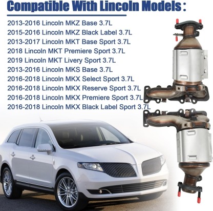Front Left and Right Catalytic Converter Replacement For 2013-2019 Explorer, Flex, Taurus, MKS, MKZ, MKT 1379 (EPA Compliant)
