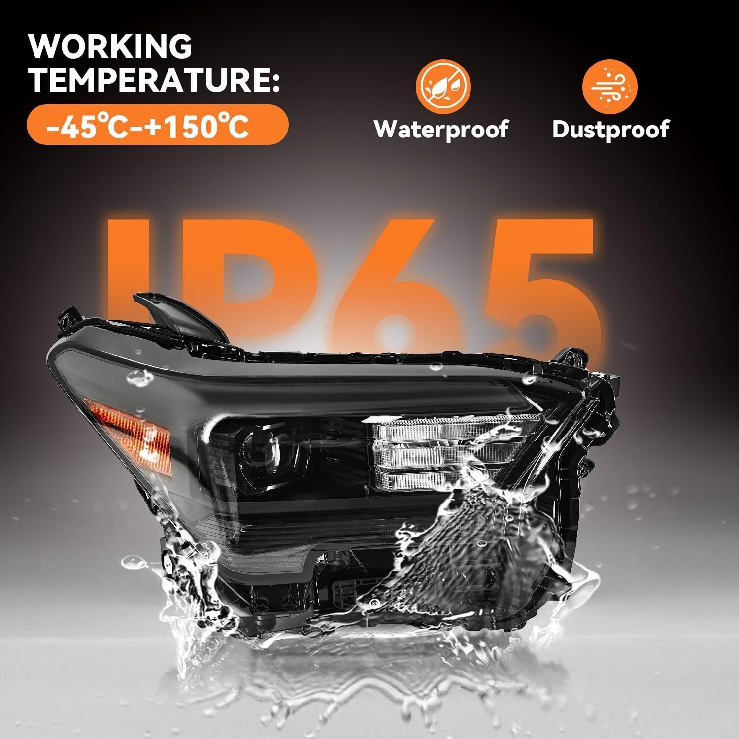 Left Driver Side Led Lamp Headlight Assembly For 2024-2025 Toyota Tacoma TRD