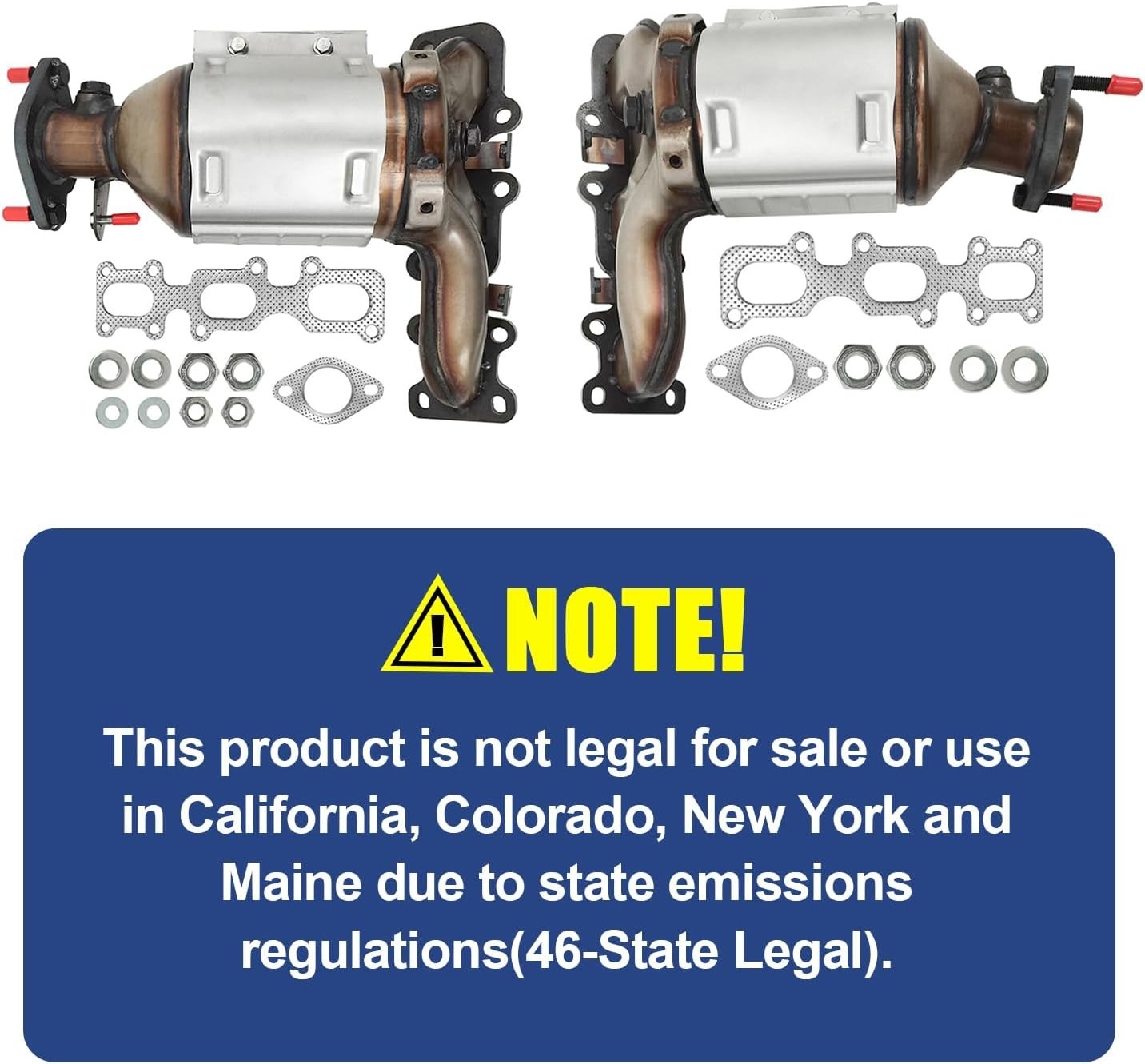 Front Left and Right Catalytic Converter Replacement For 2013-2019 Explorer, Flex, Taurus, MKS, MKZ, MKT 1379 (EPA Compliant)