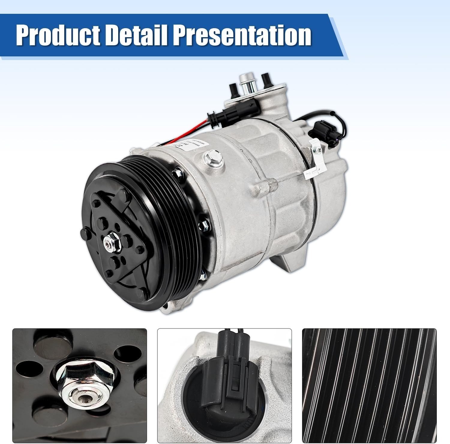 AC Compressor with Clutch for Cadillac XTS Chevy Impala Equinox GMC Terrain Buick LaCrosse