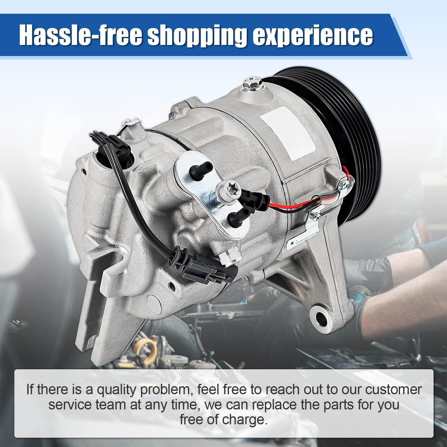 AC Compressor with Clutch for Cadillac XTS Chevy Impala Equinox GMC Terrain Buick LaCrosse