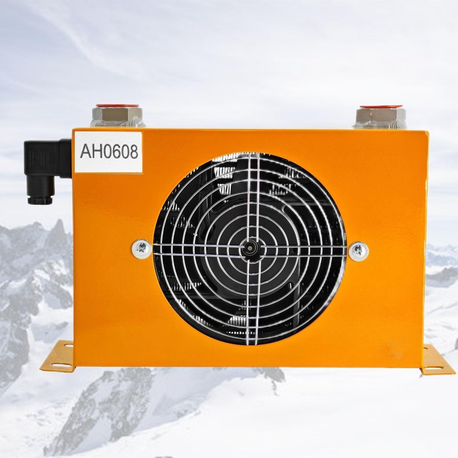 AH0608T-CA 12VDC Hydraulic Oil Cooler 60L/min 48W Hydraulic Air Cooler Air Cooled Oil Radiator Heat Dissipation Low Noise and Power Usage