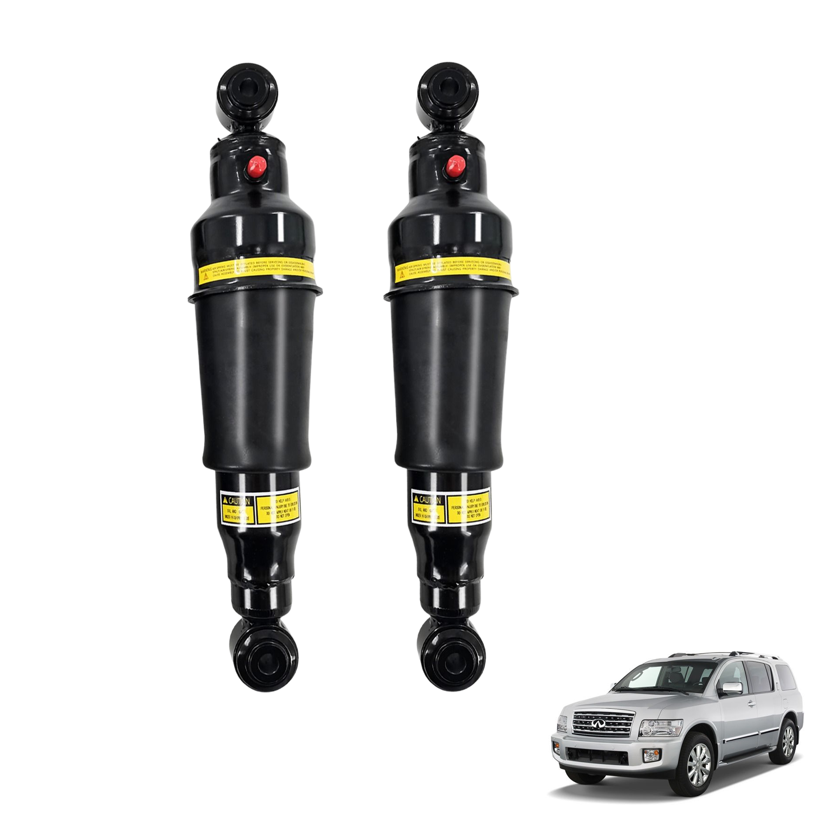 Pair Rear Air Shock Absorber Struts Replacement for Nissan Armada & Infiniti QX56 56200-ZV60A 