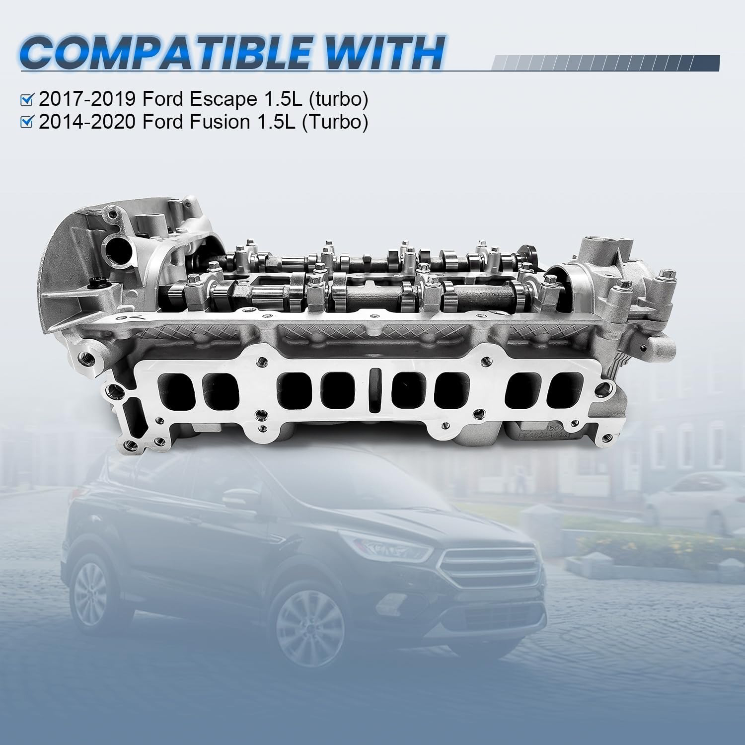 NEW Complete Cylinder Head Assembly Fit for 2017-2019 Ford Escape & 2014-2020 Ford Fusion with 1.5L Turbo engine