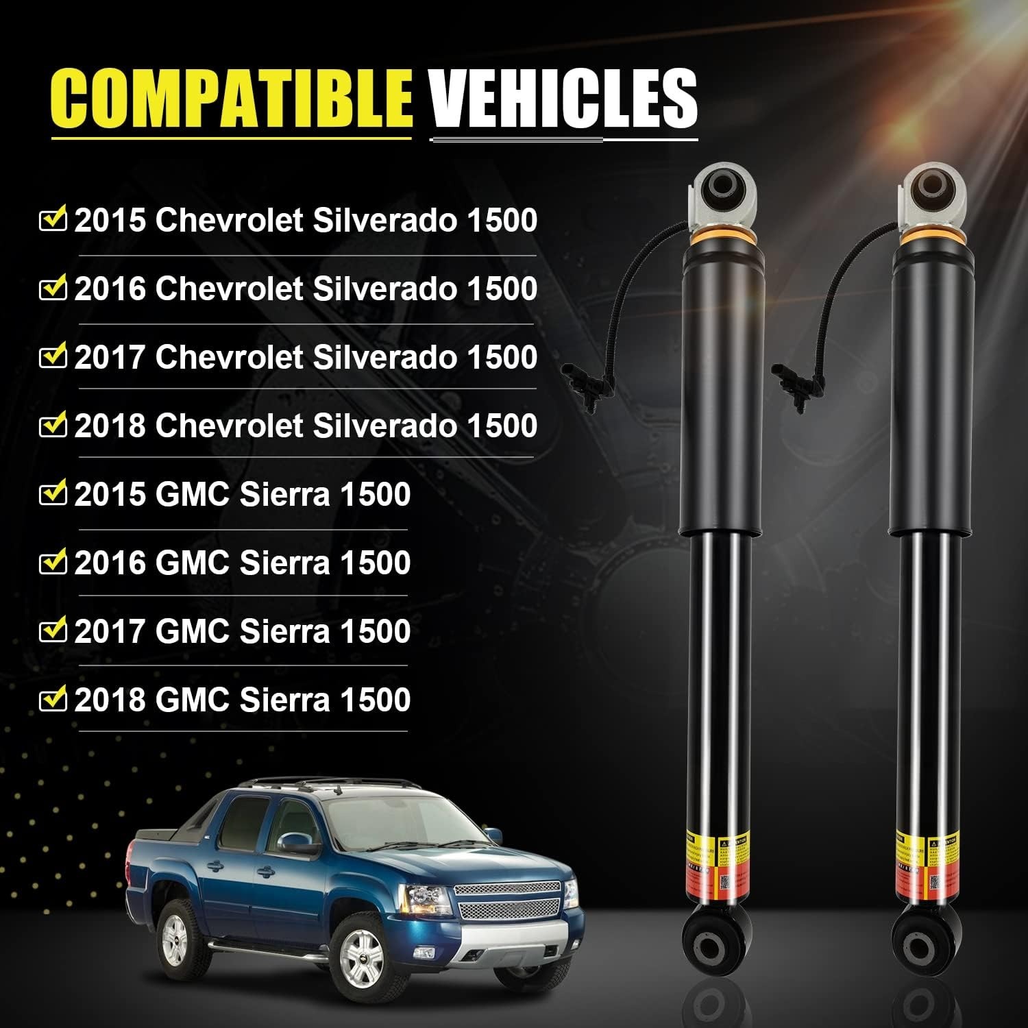 84178213 Rear Magnetic Shock Absorber for 2015-2018 GMC Sierra 1500, Chevy Silverado 1500