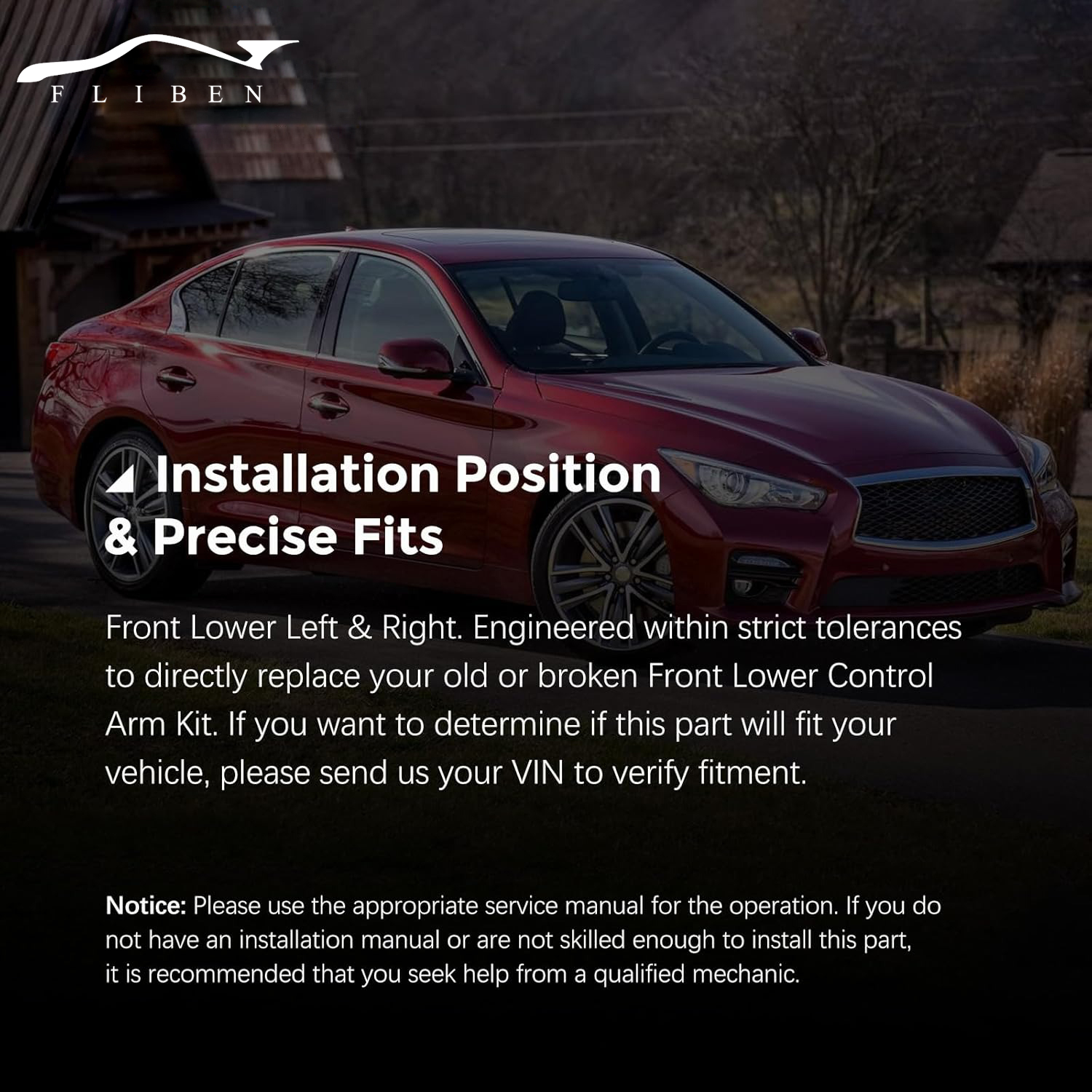 Front Left & Right Lower Control Arm 54501-4GE0B For Infiniti Q50 Q60 2014-20 AWD