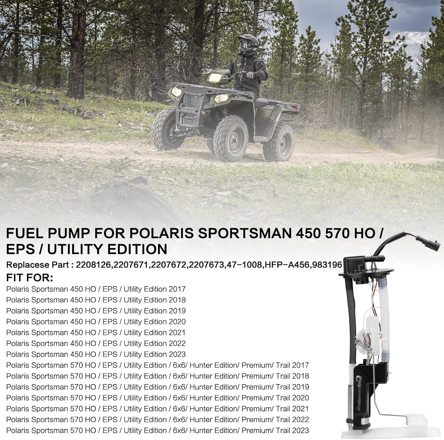 2017 polaris sportsman 570 fuel pump