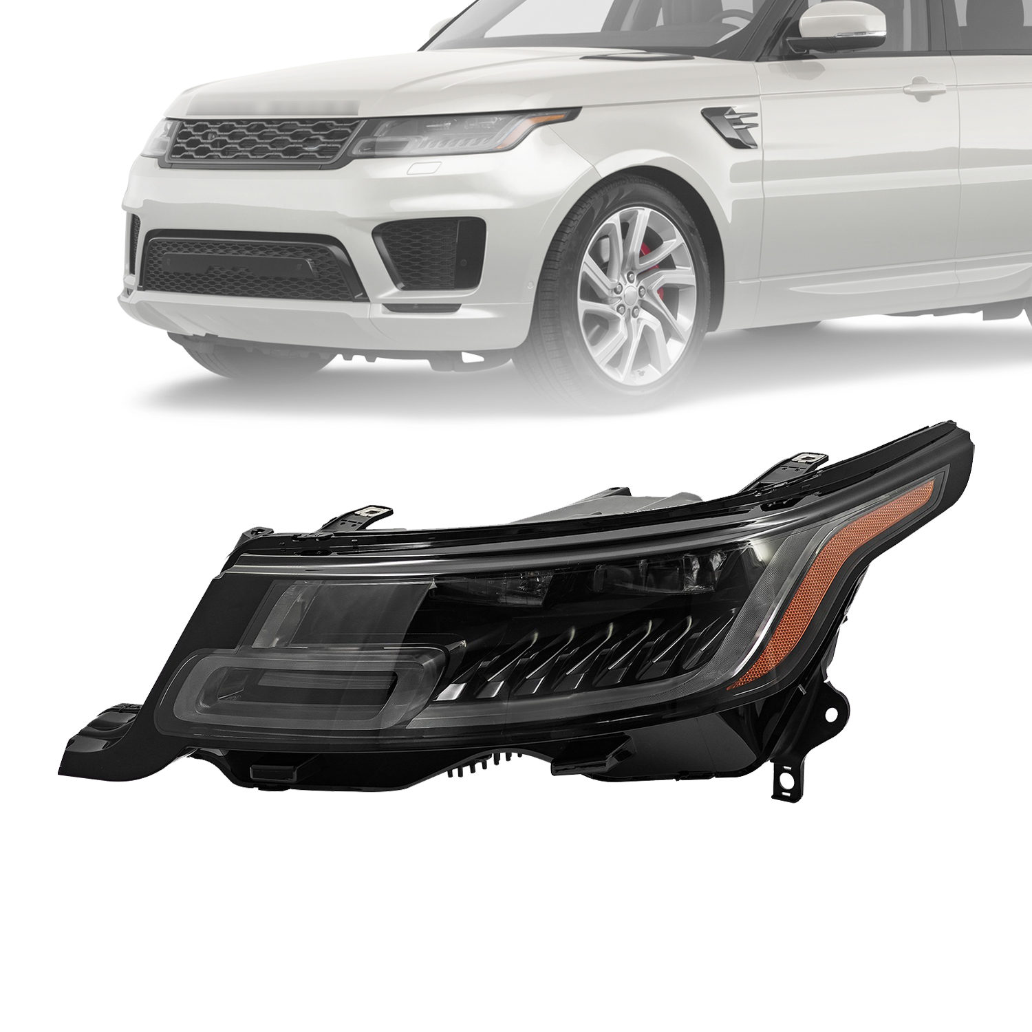 Headlight Assembly Compatible With Land Rover Range Rover Sport 2018-2022 - Left Driver Side 