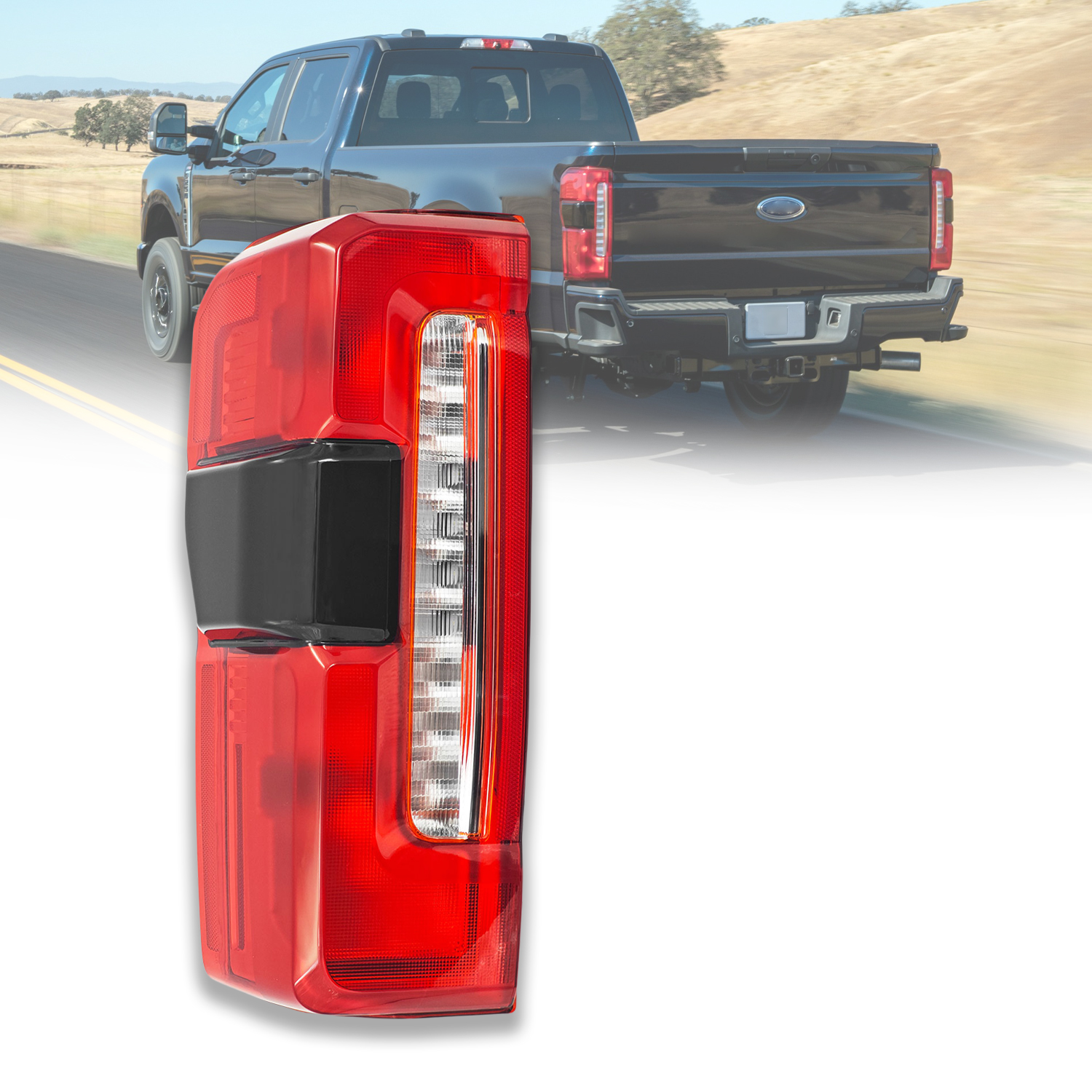LED Type Tail Light Assembly w/Blind Spot for 2023-2024 Ford F250 F350 Super Duty - Left Driver Side 