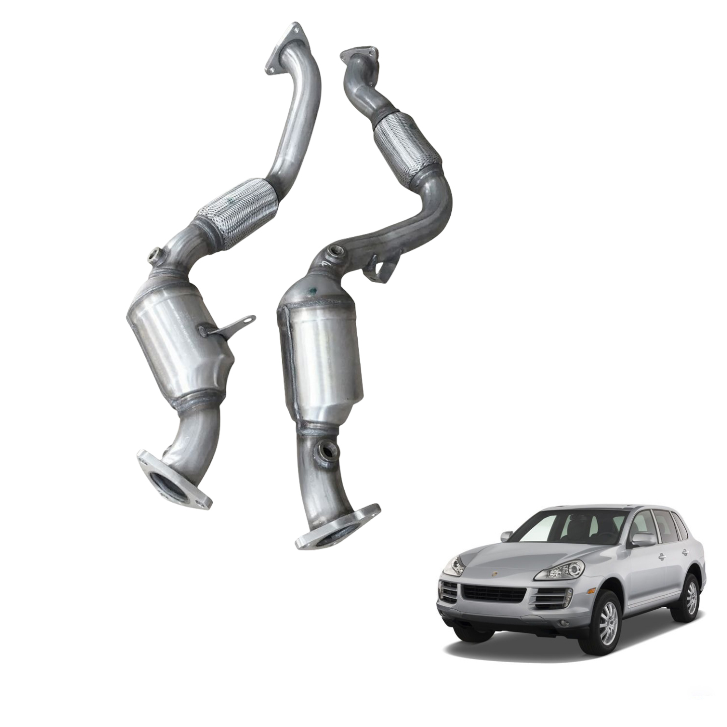 Pair Front Catalytic Converter for 2008-2010  Porsche Cayenne 3.6L V6   #955113034AX