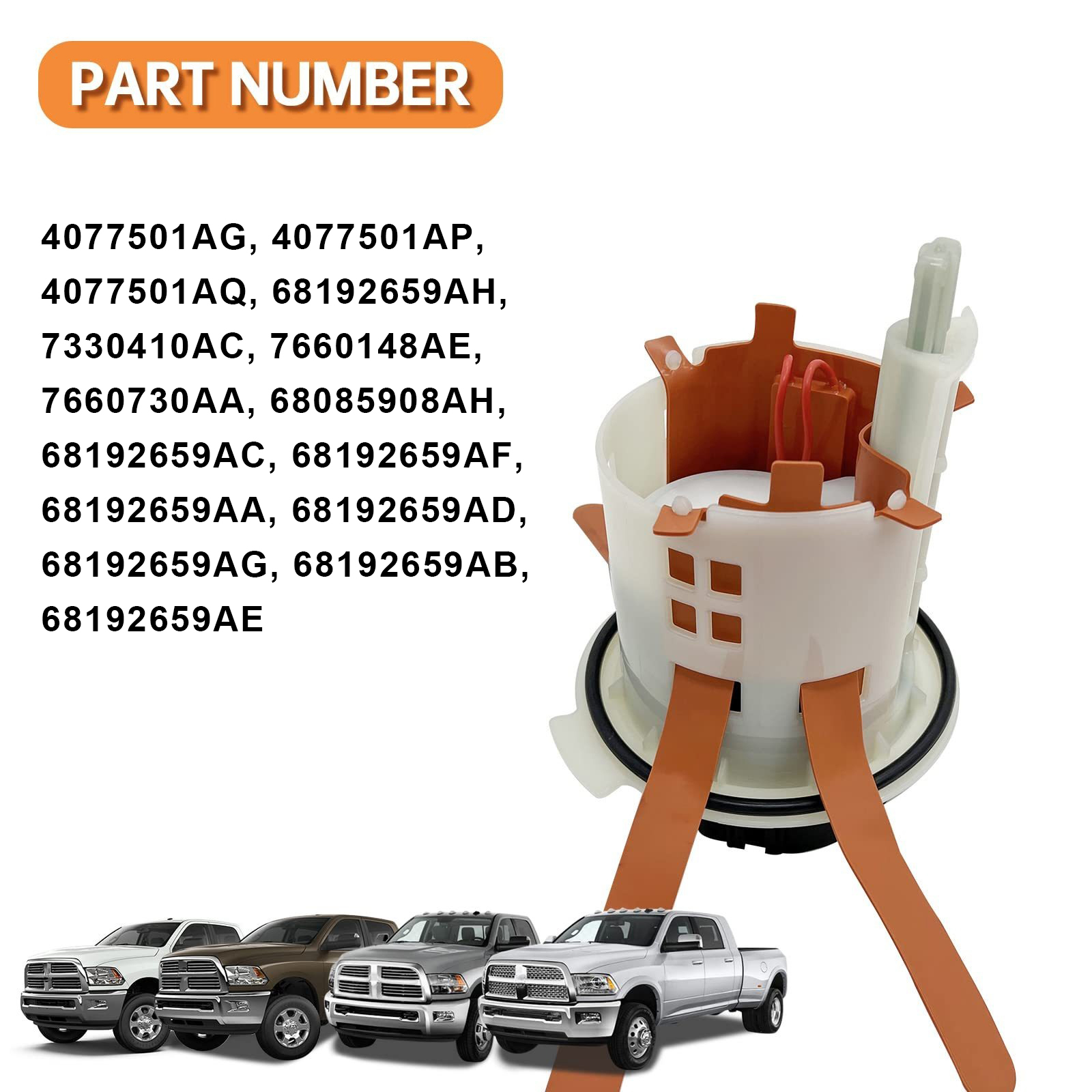 Diesel Exhaust Fluid Pump DEF Compatible with Dodge Ram 2500 3500 6.7L 2013-2018 68085908AH