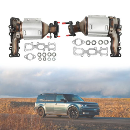 Front Left and Right Catalytic Converter Replacement For 2013-2019 Explorer, Flex, Taurus, MKS, MKZ, MKT 1379 (EPA Compliant)