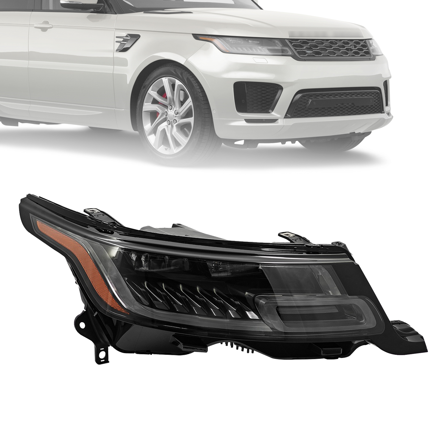 Headlight Assembly Compatible With Land Rover Range Rover Sport 2018-2022 - Right Passenger Side 