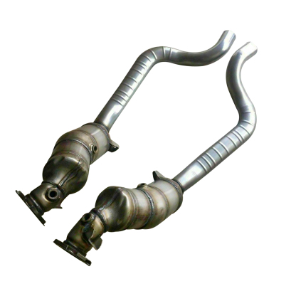 2PCS Front Catalytic Converter for 2010-2014 Porsche Cayenne 4.8L V8 W/O Turbo Includes Front Pipe