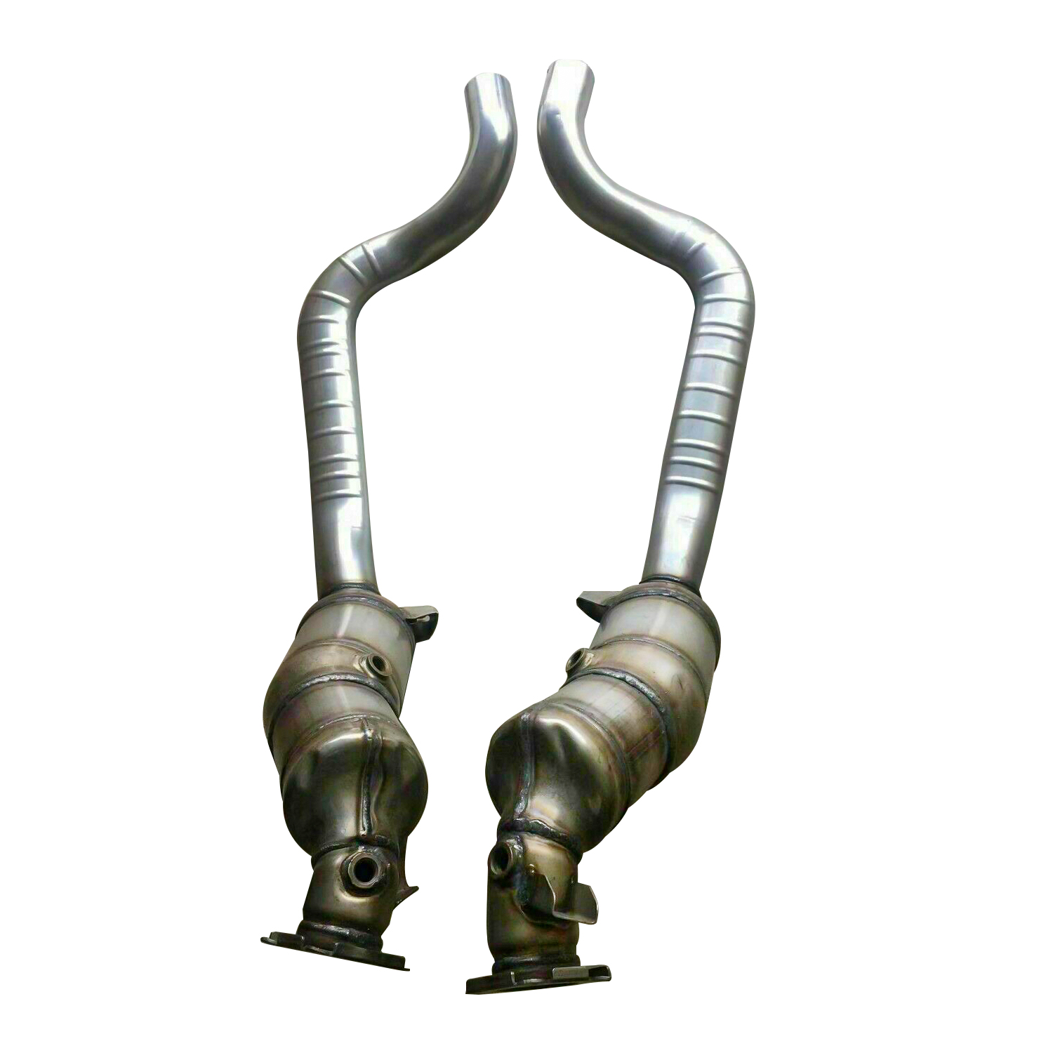 2PCS Front Catalytic Converter for 2010-2014 Porsche Cayenne 4.8L V8 W/O Turbo Includes Front Pipe