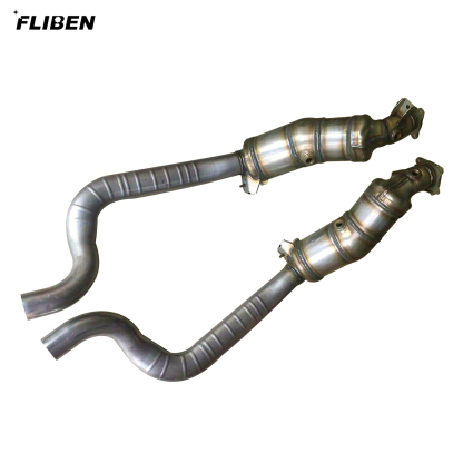 2PCS Front Catalytic Converter for 2010-2014 Porsche Cayenne 4.8L V8 W/O Turbo Includes Front Pipe