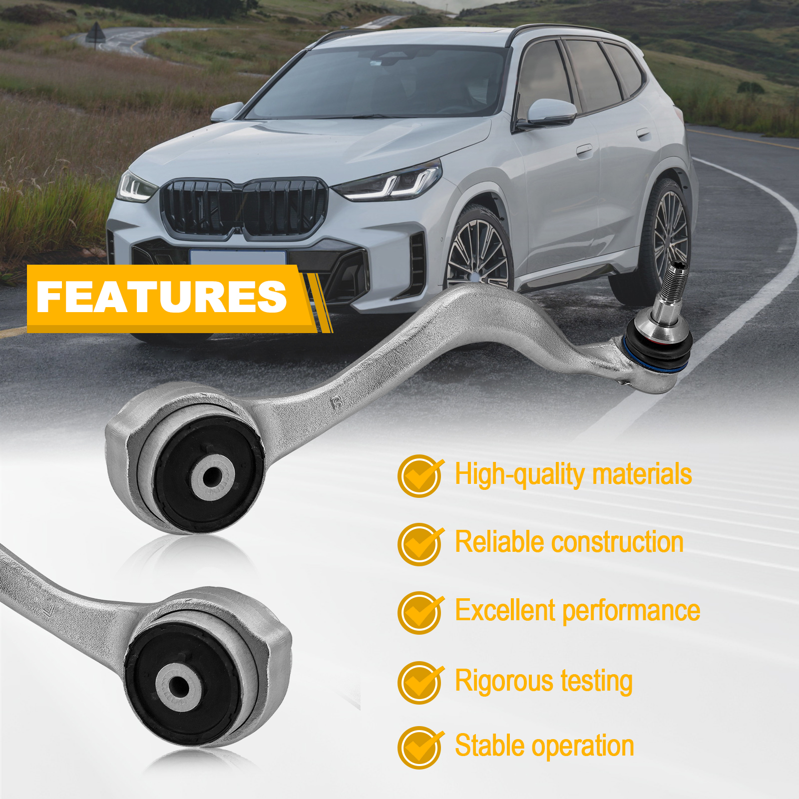 Front Right & Left Lower Forward Control Arm w/Ball Joint Set Fits for BMW X3 2018-2024 with X4 2019-2024