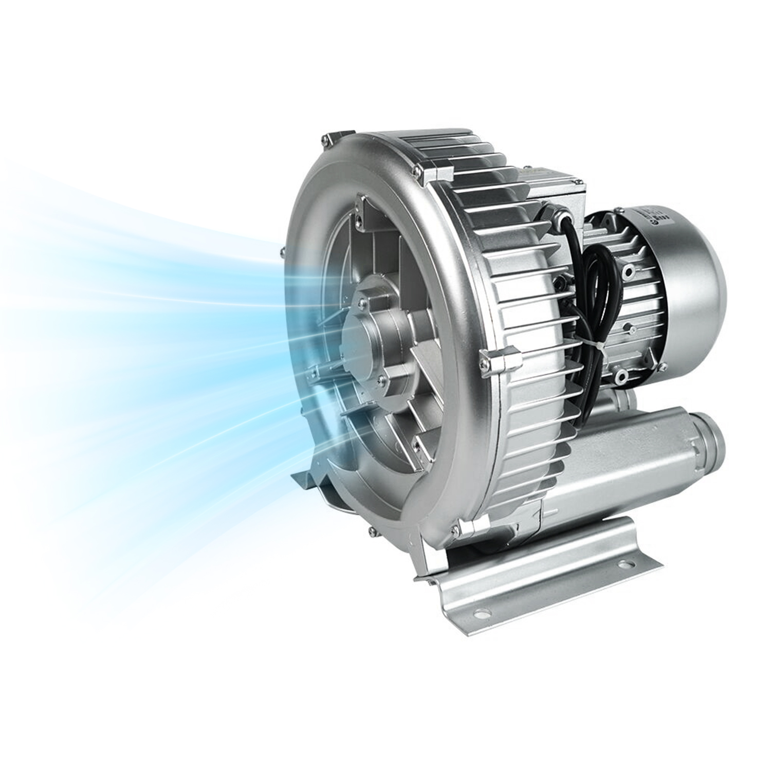 Regenerative Blower 2 HP 1.75 kW 150 CFM 2" BSP 110-120V Vacuum Pump for Air Blowing or Suction for Sewage Aeration Aquarium Fish Pond