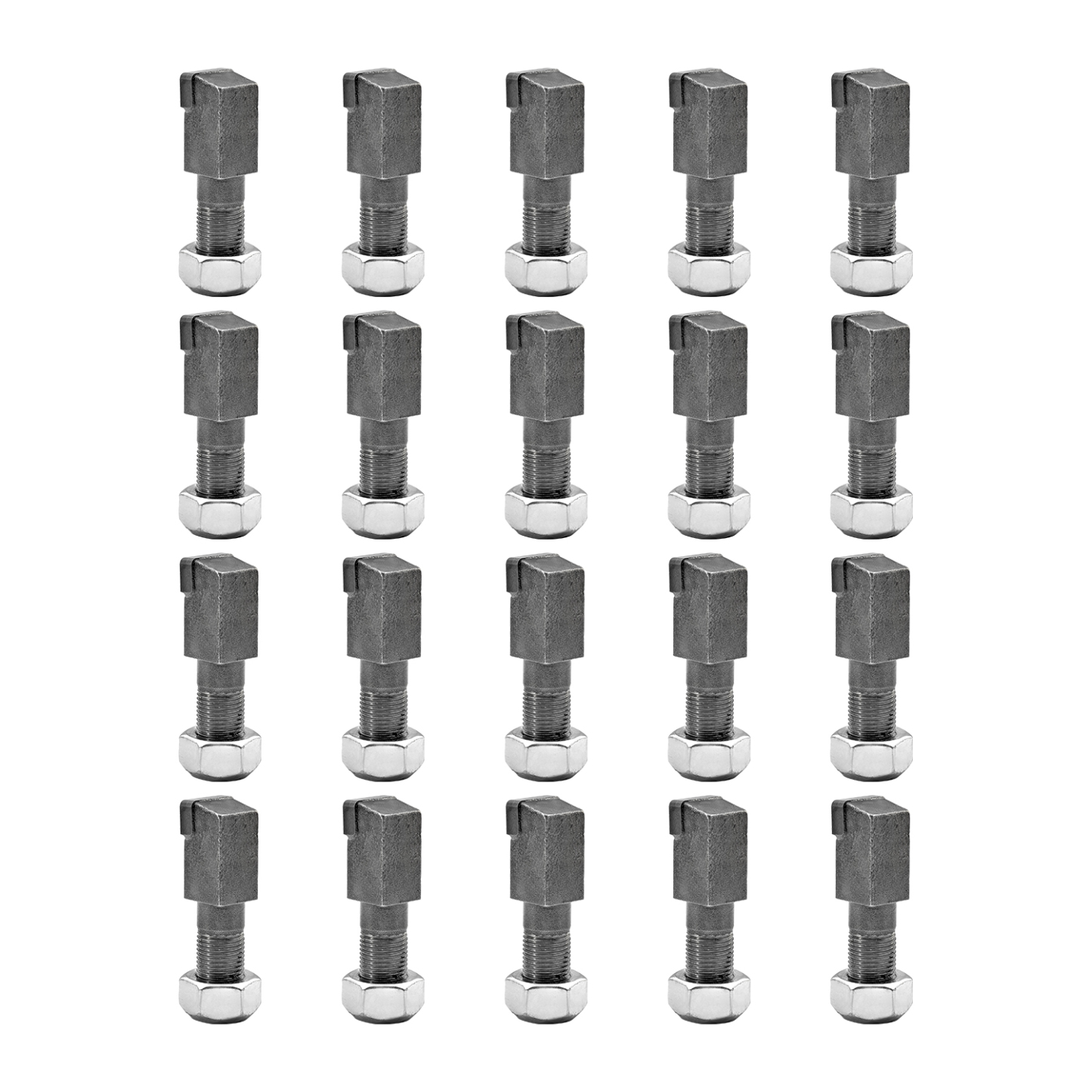 20 Pack Stump Grinder Teeth with Lock Nut Fits for Woodland Mills WG24, 2-7/8"Lx11/16"W Stump Grinder Tooth with 5/8"-18 Nuts for Cutting Tree Stub M6142165