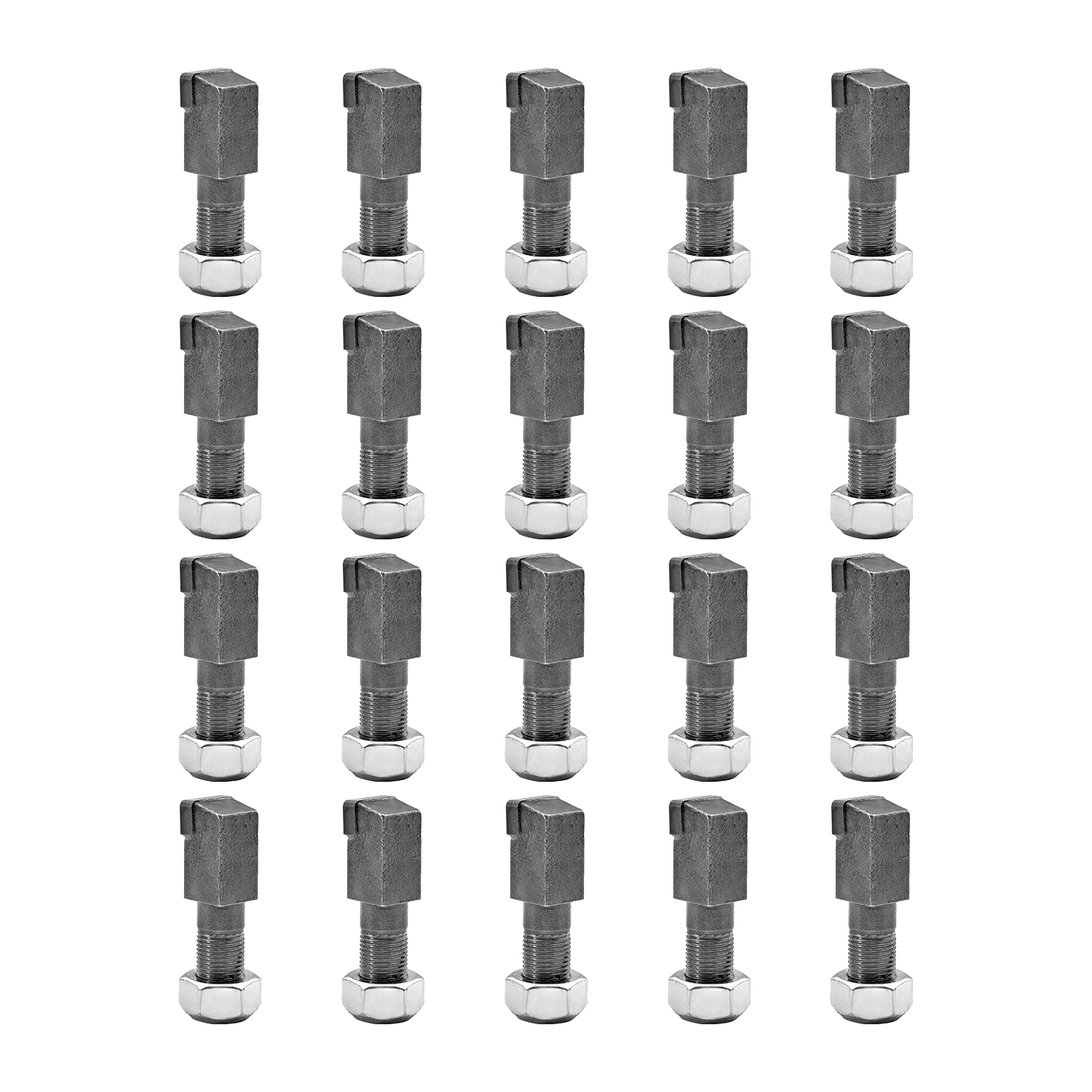 20 Pack Stump Grinder Teeth with Lock Nut Fits for Woodland Mills WG24, 2-7/8"Lx11/16"W Stump Grinder Tooth with 5/8"-18 Nuts for Cutting Tree Stub M6142165