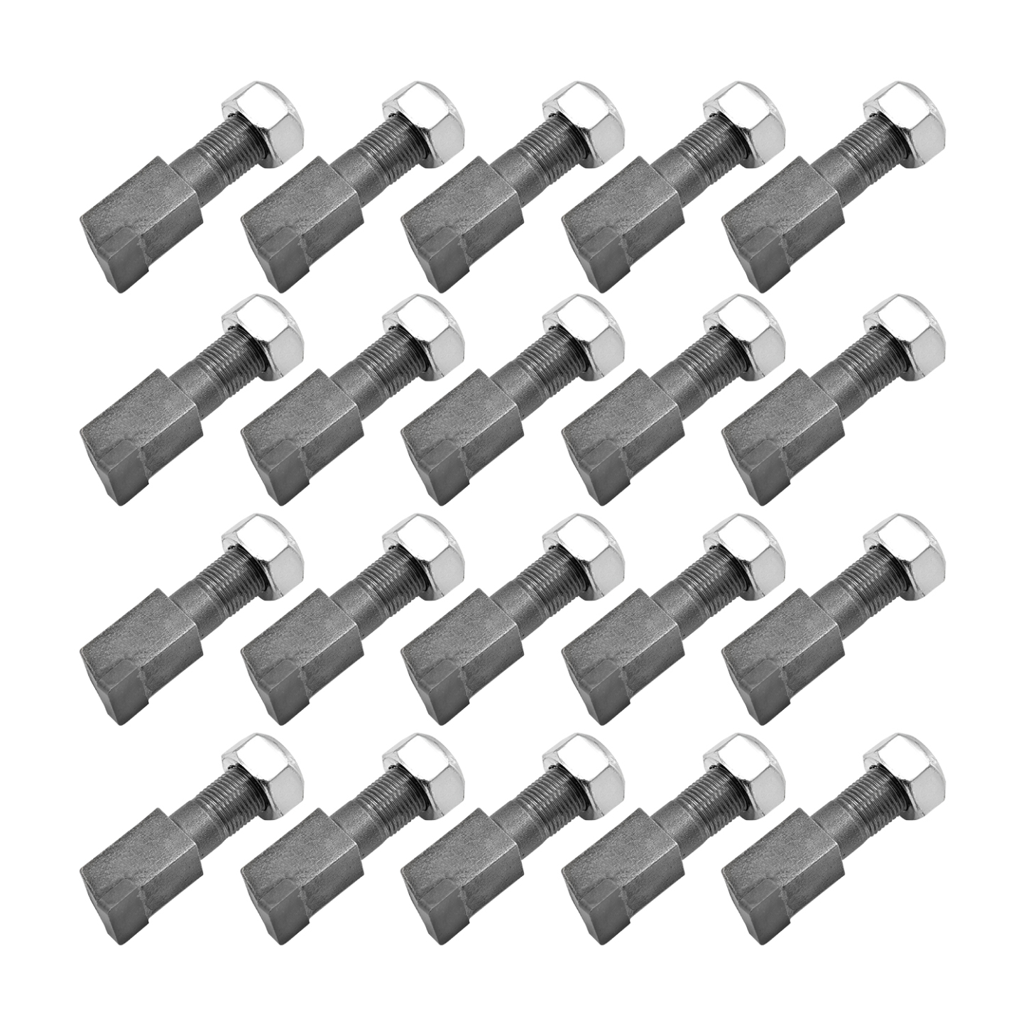 20 Pack Stump Grinder Teeth with Lock Nut Fits for Woodland Mills WG24, 2-7/8"Lx11/16"W Stump Grinder Tooth with 5/8"-18 Nuts for Cutting Tree Stub M6142165
