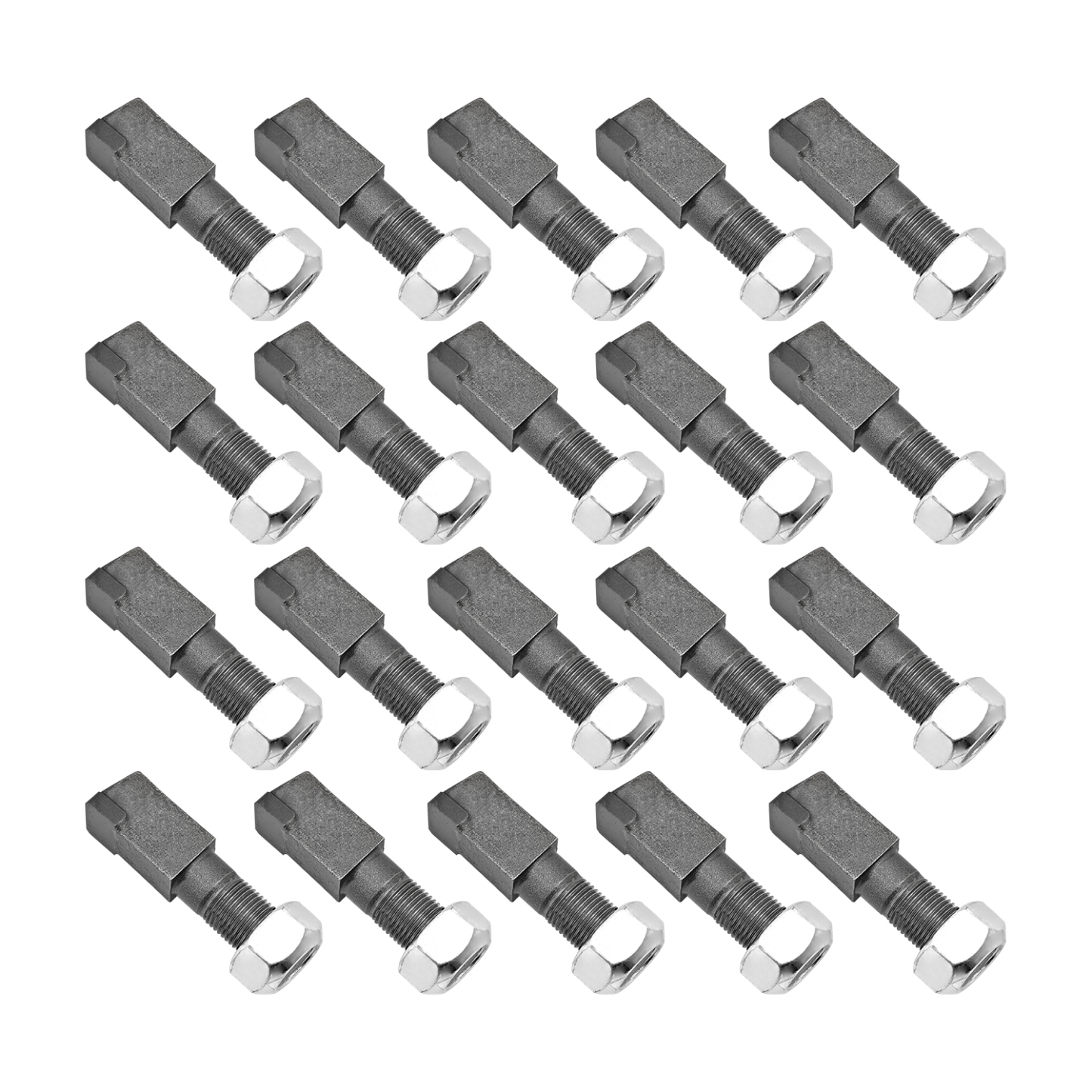 20 Pack Stump Grinder Teeth with Lock Nut Fits for Woodland Mills WG24, 2-7/8"Lx11/16"W Stump Grinder Tooth with 5/8"-18 Nuts for Cutting Tree Stub M6142165