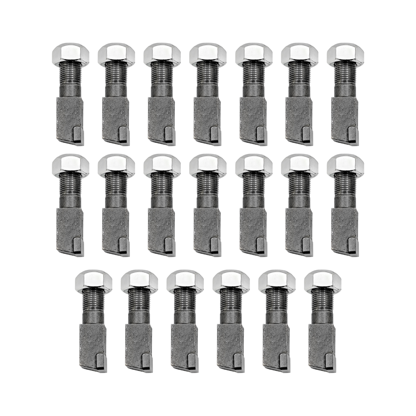 20 Pack Stump Grinder Teeth with Lock Nut Fits for Woodland Mills WG24, 2-7/8"Lx11/16"W Stump Grinder Tooth with 5/8"-18 Nuts for Cutting Tree Stub M6142165