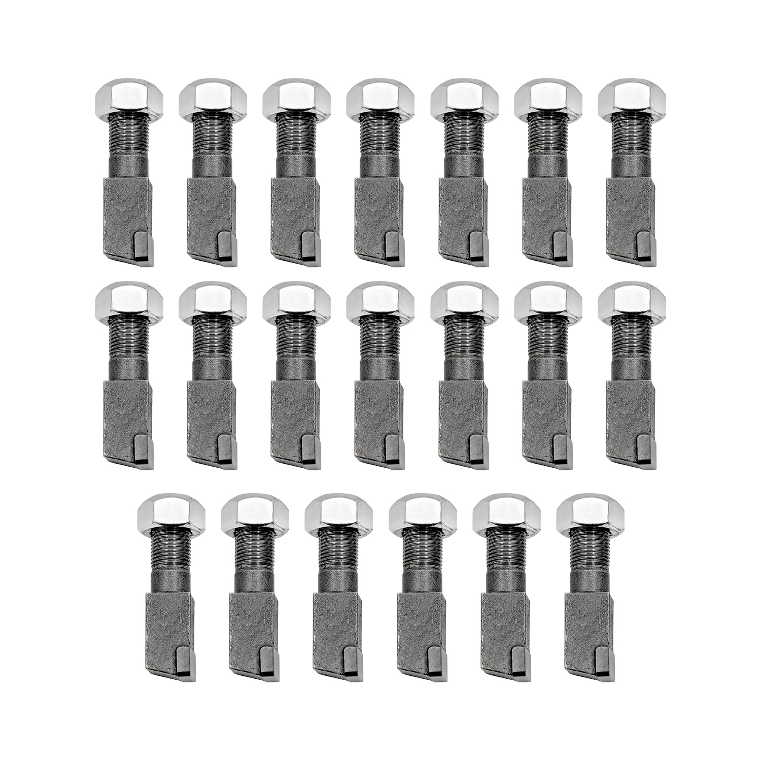 20 Pack Stump Grinder Teeth with Lock Nut Fits for Woodland Mills WG24, 2-7/8"Lx11/16"W Stump Grinder Tooth with 5/8"-18 Nuts for Cutting Tree Stub M6142165