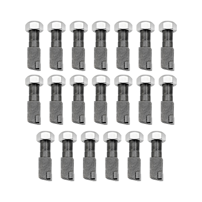 20 Pack Stump Grinder Teeth with Lock Nut Fits for Woodland Mills WG24, 2-7/8"Lx11/16"W Stump Grinder Tooth with 5/8"-18 Nuts for Cutting Tree Stub M6142165