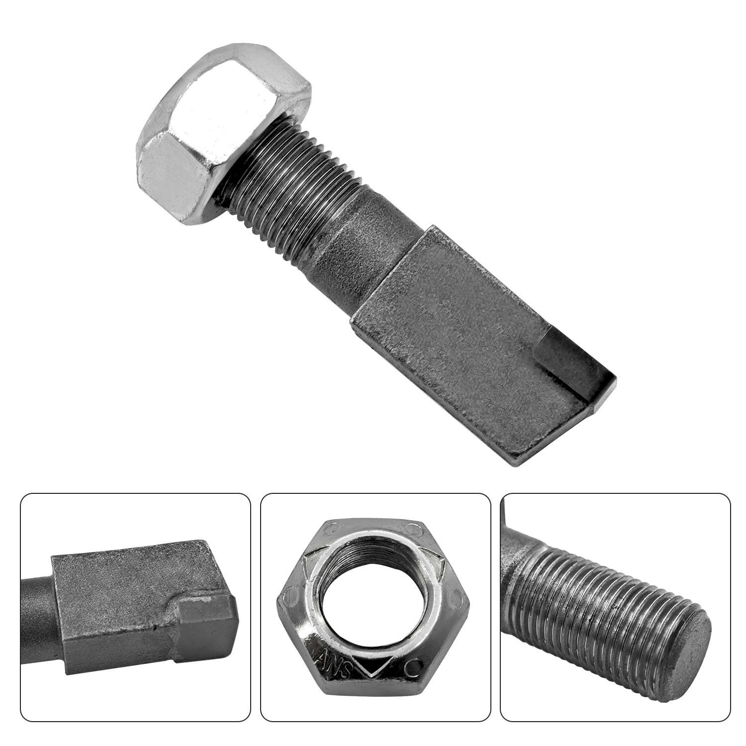 20 Pack Stump Grinder Teeth with Lock Nut Fits for Woodland Mills WG24, 2-7/8"Lx11/16"W Stump Grinder Tooth with 5/8"-18 Nuts for Cutting Tree Stub M6142165