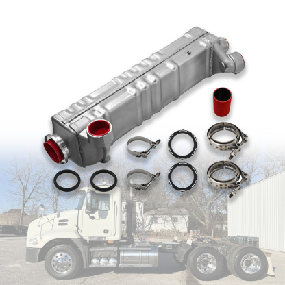 85136428 EGR Cooler with Hose and Clamps for 2008-2016 Mack MP8 Volvo D13 Engine 12.8L