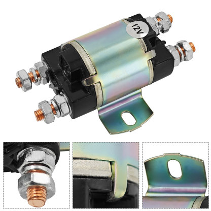 2 Solenoids Fits for Yamaha G1 Gas Golf Cart 12V 6 Terminal 12 Volt 100A | For 2-cycle Gas Models Engine 1982-1989