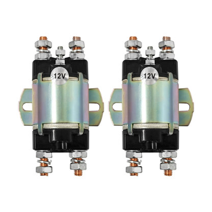 2 Solenoids Fits for Yamaha G1 Gas Golf Cart 12V 6 Terminal 12 Volt 100A | For 2-cycle Gas Models Engine 1982-1989